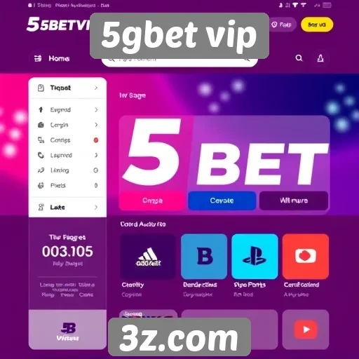 Interface do usuário do 5gbet vip é amigável